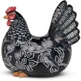 thumbnail image 1 of Abbott Collection Sitting Engraved Hen Decorative Figurine, Black (8" Long), 1 of 3