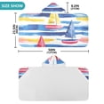 thumbnail image 4 of Yayeee Kids Hooded Towels Toddler Soft Absorbent Beach Bathing Wrap 50" x 23.5", Red Hand Drawn Sailboats, 4 of 5