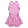 thumbnail image 3 of Runhomal Girls Sequins Dance Leotards Jazz Modern Tap Ballet Outfits Clothes Tutu Dress Pink 8, 3 of 5