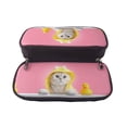 thumbnail image 5 of Lsque A Funny Cat Printed Big Capacity PU Leather Pencil Case Large Pencil Pouch Stationery Pen Bag Pencil Holder for Teen, 5 of 6