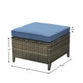 thumbnail image 4 of PARKWELL Patio Furniture Set 6 Pieces PE Rattan Furniture Set Wicker Outdoor Sectional Sofa with Patio Swivel Chairs,Patio Ottomans,Outdoor Coffee Table Grey/Blue, 4 of 9