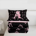 thumbnail image 5 of Erosebridal Cute Pink Bowknot Kids Twin Comforter Sets,Dreamy Princess Style A Alphabet Bedding Set For Girls,Pink Reversible,2-Piece, 5 of 7