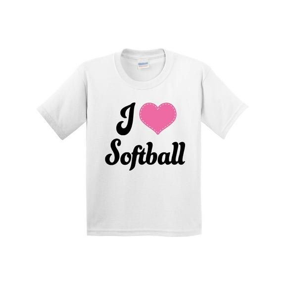 Inktastic I Love Softball Girls Sports Youth T-Shirt