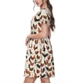 thumbnail image 2 of Vsdgher Robes Maxi Midi Décontractées Été 2025 pour Femmes, Manches Courtes Légères Col Rond Robe de Plage, 2 of 6
