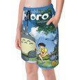 thumbnail image 2 of Totoro Boys Swim Trunks Quick Dry Swimwear Surfing Bathing Suit Drawstring Elastic Waist With Mesh Lining, 2 of 7