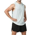 thumbnail image 5 of Mens Hoodies Sleeveless Shirts Casual Solid Color Pullover Lightweight Breathable Athletic Workout Basketball Running Gym Tank Tops, 5 of 8