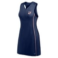 thumbnail image 2 of Women's Fanatics Blue New York Rangers Studio Boost Athletic Half-Zip Dress, 2 of 4