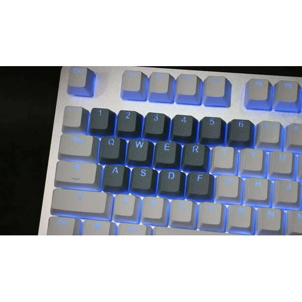 Tai Hao Rubber Gaming Backlit Keycaps 18 Keys Gray Walmart Com