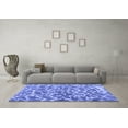 thumbnail image 3 of Ahgly Company Indoor Round Abstract Blue Contemporary Area Rugs, 5' Round, 3 of 4