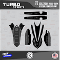 thumbnail image 2 of Kalair GFX Graphics Kit for Yamaha YZ250 CYCRA POWERFLOW RESTYLED (2002-2014) Turbo Series, 2 of 5
