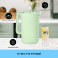thumbnail image 4 of Tupperware Heritage 1 Gallon Plastic Pitcher with Lid, Mint Green, 4 of 7