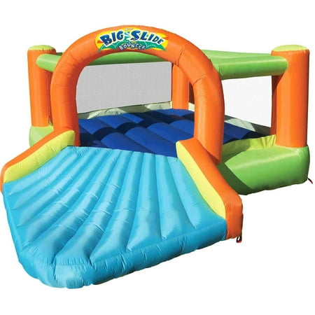 Banzai Big Slide Bouncer (Inflatable Jumping Bounce House Backyard Summer Bouncing Jump Castle)