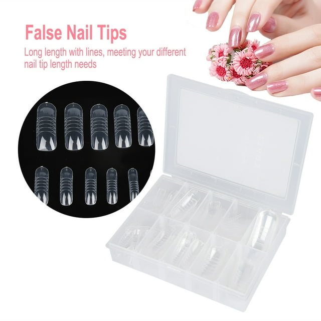 Uñas postizas, 140 piezas, sistema dual, forma de gel UV, bricolaje, sistema dual, artesanía superior