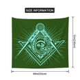 thumbnail image 5 of Brotherhood Freemason Green Tapestry, Green Wall Decor Home Decor Bedroom Living Room Dorm Tapestry Room Wall Hanging, 60" x 51", 5 of 8