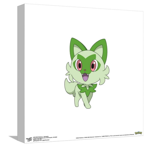 Gallery Pops Pokémon - Sprigatito Canvas Wall Art, Unframed Version, 12" x 12"