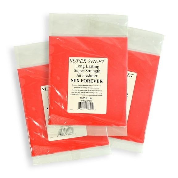 Jenray Super Sheet Large (8"x7") Under Seat Car Air Freshener, 3-Pack (Sex Forever)