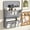 Gray#383, variant on Wall Mounted Hanging Storage Bag with Dual Pockets, Space Saving Organizer for Bedroom, Dorm Room, Bathroom, Closet and Office Supplies