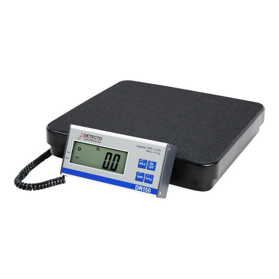 Cardinal Scales DR150 Receiving Scale, Electronic, 12" x 12", 150 Lb Capacity, Mild Steel