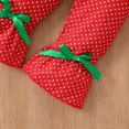 thumbnail image 5 of Byoo Girls Sets Christma Santa Claus Print Ruffle Bow Decoration Top And Bell Bottoms Dot Pants 2pc Sets Child Xmas Clothes, 5 of 9