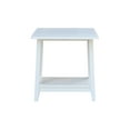 thumbnail image 2 of Solid Wood Square Drop Leaf Side Table in White, 2 of 6