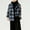 Blue, variant on OGLCCG Boys Double Breasted Peacoat Notched Lapel Collar Wool Blend Plaid Winter Coat with Pockets Fall Winter Long Sleeve Pea Coat 2-15 Years