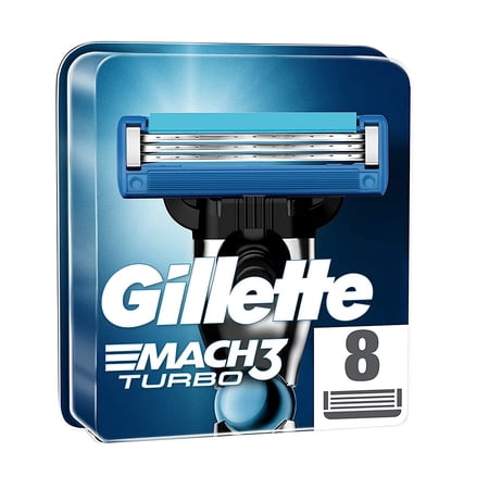 Gillette Mach3 Turbo Refill Cartridges, 8 ct