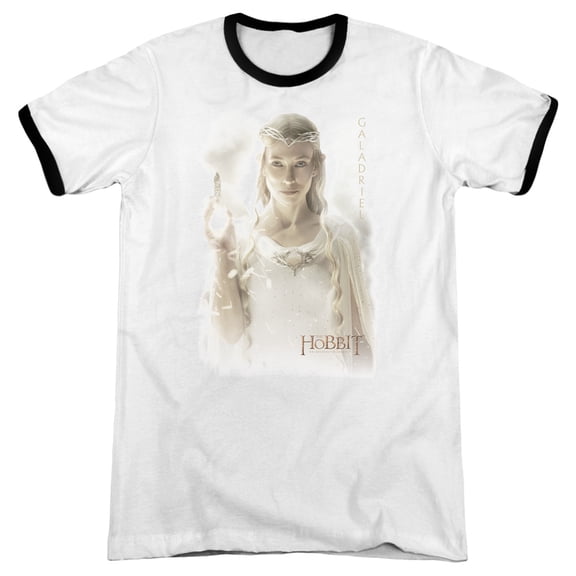 Hobbit Galadriel Adult Ringer White Black