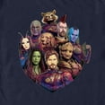 thumbnail image 2 of Men's Guardians of the Galaxy Vol. 3 Group Badge  Graphic Tee Navy Blue 2X Large, 2 of 5