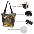 thumbnail image 3 of Bingfone Dinosaur Bald Eagle Women Shoulder Tote Bags Casual Bag Ladies Shopping Handbag, 3 of 6