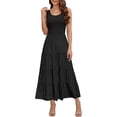 thumbnail image 2 of GUACER Maxi Dresses for Women Smocked Sleeveless Tiered Long Summer Dress Casual Flowy A-Line Beach Vacation Boho Outfits, 2 of 7