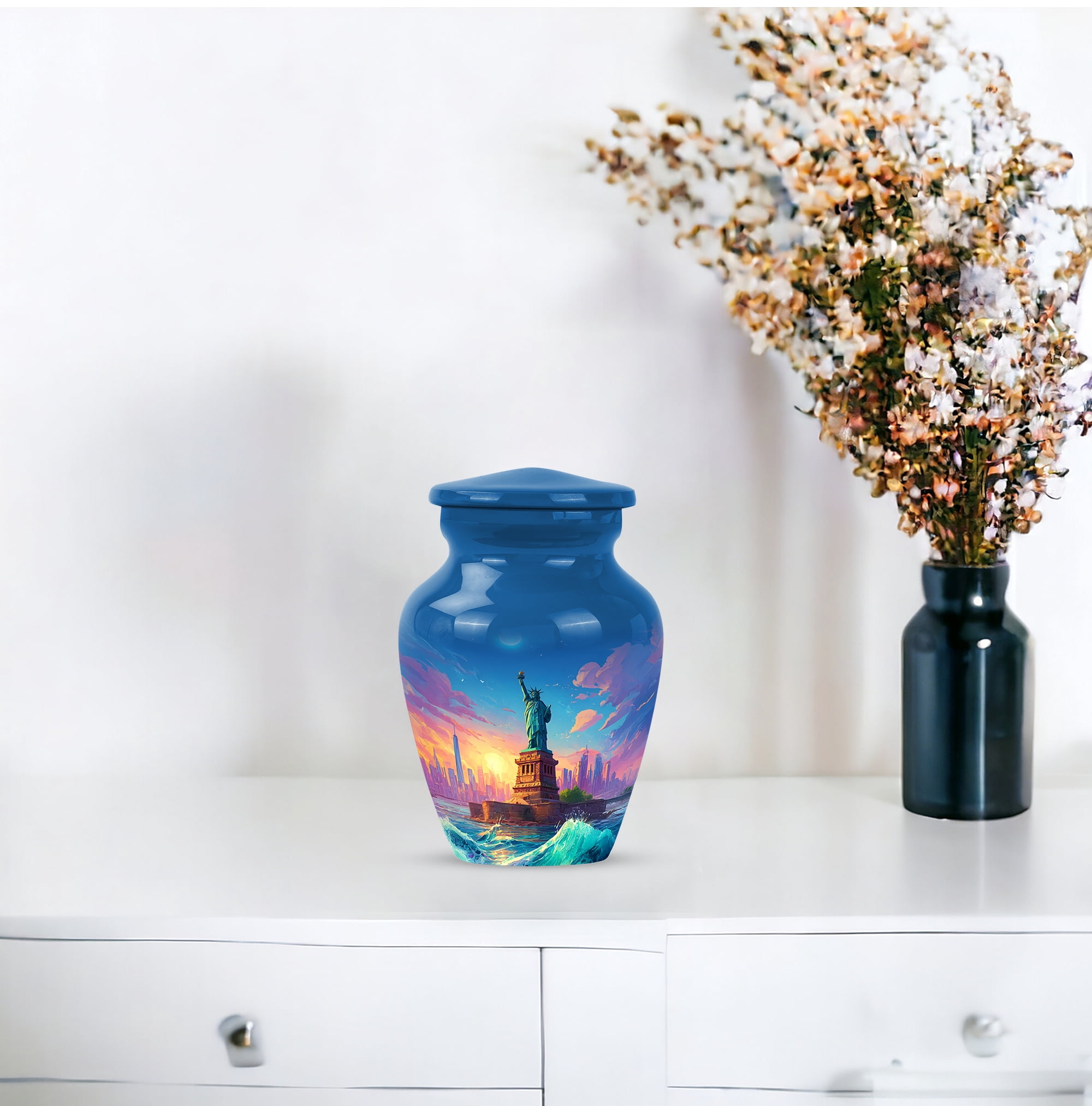 Mini Liberty Keepsake Urn, Mini Urns For Human Ashes, Keepsake Urns For Human Ash, Burial Urns For Adult Human Ashes, Size 3 Inch Pack Of 4