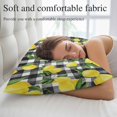 thumbnail image 5 of Yellow Lemons Pillow Covers, Linen Long Throw Pillow Case, Summer Fruits Leaves Black White Buffalo Plaid Holiday Pillow Protector Decorative Cushion Cover for Living Room/Bedroom 20" x 30", 5 of 8