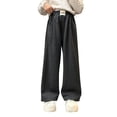 thumbnail image 6 of EnJoCho Childrens Straight Wide Leg Pants Girls Older Junior High School Students Casual Sweatpants Trousers Elastic Waist Comfort Trendy Everyday, 6 of 7