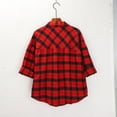 thumbnail image 6 of Plaid Shirts for Women, Yigetop Spring and Autumn Style Women's Plaid Shirt Jacket Shirt inner Wear Top. Womens Gingham Top Red L, 6 of 9