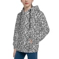 thumbnail image 2 of Rateoe Weave Geometric Pattern Boys Hoodie, Youth Pullover Hooded Sweatshirt, Kangaroo Pocket Hoodie for Kids-Medium, 2 of 6