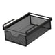 thumbnail image 4 of Organizador de cestas debajo del estante, decoración de acero negro, cajón extraíble colgante para Longitud 37 cm, 4 of 8
