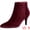 Burgundy, variant on DARING DIVA Women's Pointy Toe Stiletto Heels Ankle Boots Black US 7
