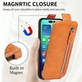 thumbnail image 4 of ELEHOLD for iPhone 14 Pro Max Case PU Leather Flip Wallet Purse with Zipper Pocket Card Holders Kickstand Magnetic Clasp Lightweight Shockproof Business Wallet Cover for Men Women,brown, 4 of 7