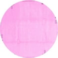 thumbnail image 1 of Ahgly Company Indoor Round Solid Pink Modern Area Rugs, 7' Round, 1 of 4