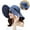 NavyBlue, variant on Travel Foldable Wide Brim Bowknot UV Protection Floppy Summer Cap Sun Hat for Women Girl