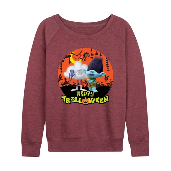 Trolls Movie - Halloween - Happy Trolloween - Branch & Cloud Guy - Women's Lightweight French Terry Long Sleeve Shirt