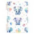 thumbnail image 2 of Elephants Ballon Ring Binder Notebook Journey Note Diary College Ruled Spiral Notebook Study Loose Leaf Paper A5 60 Pages, 2 of 8