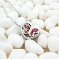 thumbnail image 3 of Red Crystal Butterfly Heart Cremation Urn Necklace For Ashes Memorial Necklace Cremation Jewelry Memorial Gift with Free Funnel Kit, 3 of 7
