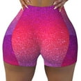thumbnail image 2 of Fotbe Light Purple Glitter Shorts Sin Costuras – Shorts Deportivos de Cintura Alta para Mujer, Elásticos para Gimnasio, Yoga, Running o Ciclismo-Small, 2 of 8