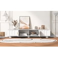 thumbnail image 5 of Euroco Modern TV Stand with Storage Cabinets and Drawers, Cable Management Hole and Metal Handles, Entertainment Center, 5 of 9