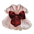 thumbnail image 2 of Neinkie Chien Princesse Robes Chiot Noeud Robe Animal Tutu Robes Chiot Princesse Robes d'Été pour Petit Chat Chiot Chien Moyen, 2 of 7