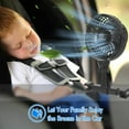 thumbnail image 3 of Car Fan, Battery Operate XYCCA -Powered Back Seat Fan with Retractable Clip Holder, 360 Degree Adjustable, 5V Cooling Fan with 4 Speeds, Rear Seat Air, 3 of 6