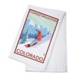 thumbnail image 1 of Copper Mountain, Colorado, Downhill Snowboarder (100% Cotton Tea Towel, Decorative Hand Towel, Kitchen and Home), 1 of 3