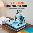 thumbnail image 5 of KFFKFF Heat Application Device, Dimensions 12 x 15 inch, Dual Functionality with Cap Press, 360° Rotating Shirt Imprinting Device, Digitally Accurate Control, Quick Uniform Warming for T-Shirts/Hats, 5 of 9