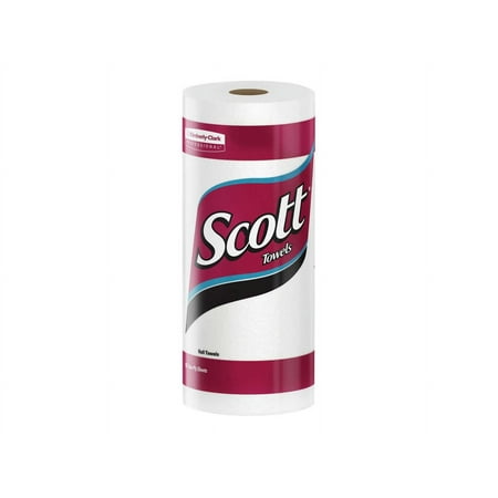 Scott Kitchen Paper Towels (13608) with Fast-Drying Absorbency Pockets, Perforated Standard Paper Towel Rolls, 96 Sheets per Roll, 15 Rolls per Case